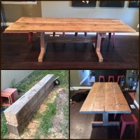 Table with beams